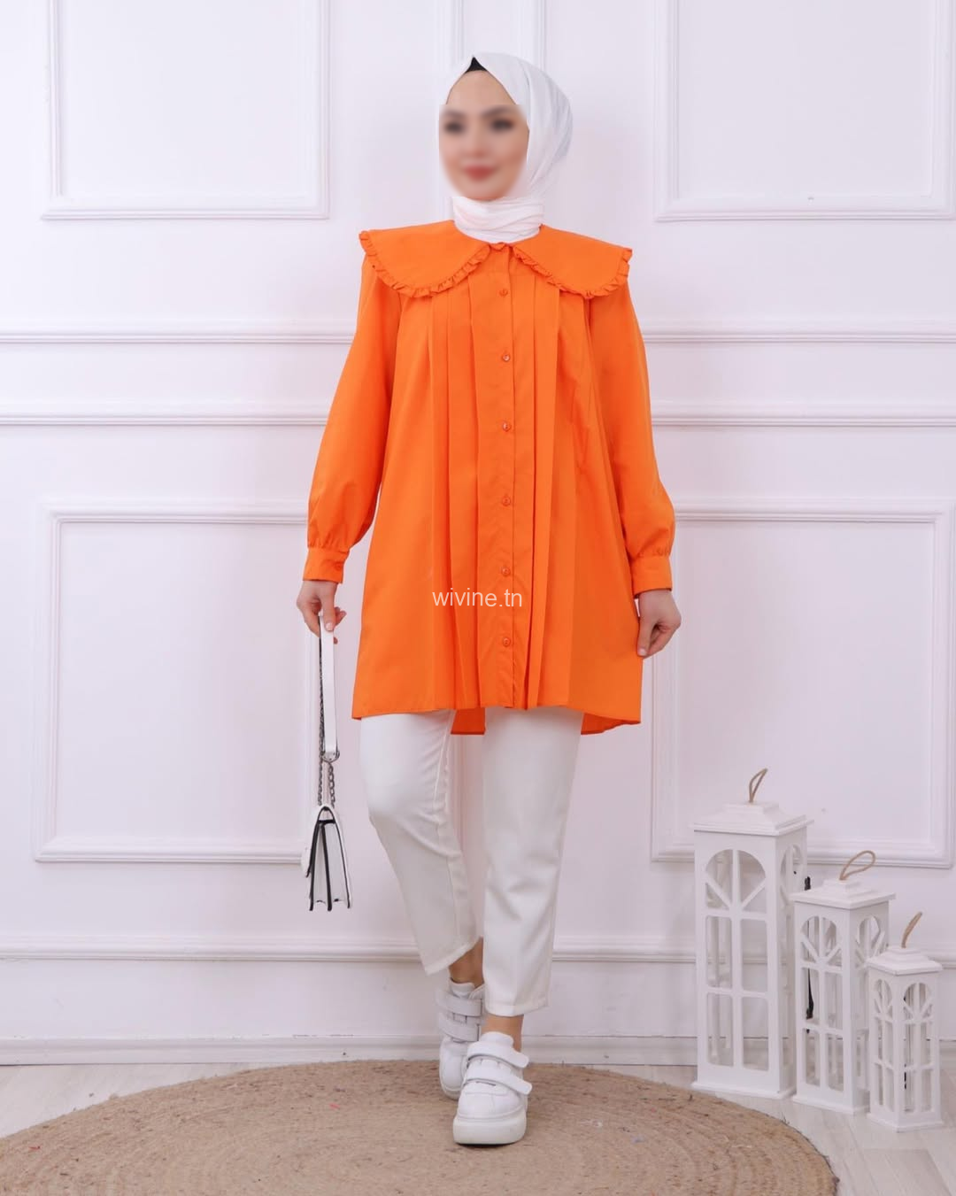 chemise-claudine-saumon-orange