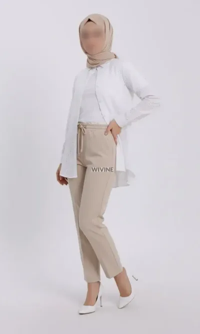 Pantalon ZINA couleur BEIGE CLAIR